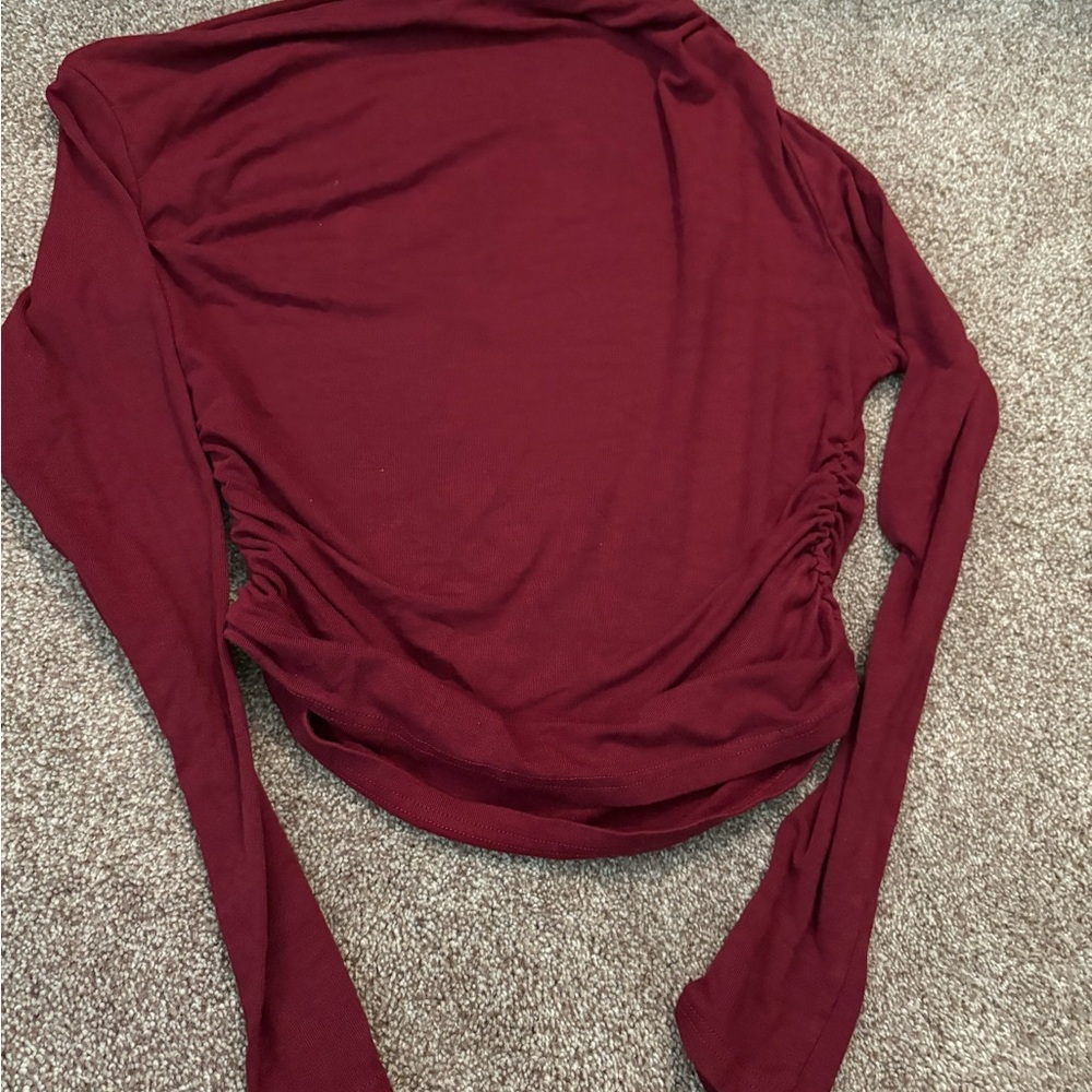 Elegant Burgundy Women's Top